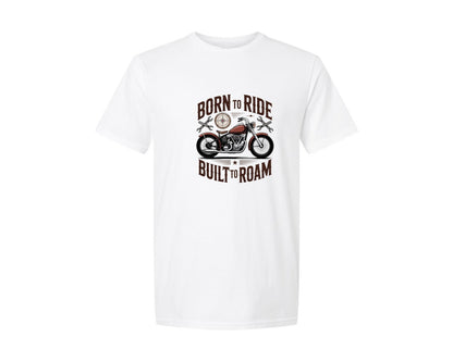 brand:Generic|color:White|Born To Ride Vintage Biker Shirt Graphic T-Shirt