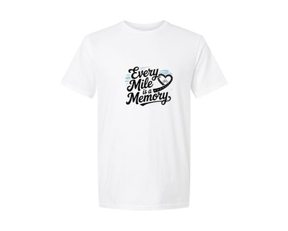 brand:Generic|color:White|Every Mile Is A Memory Cycling Shirt Graphic T-Shirt