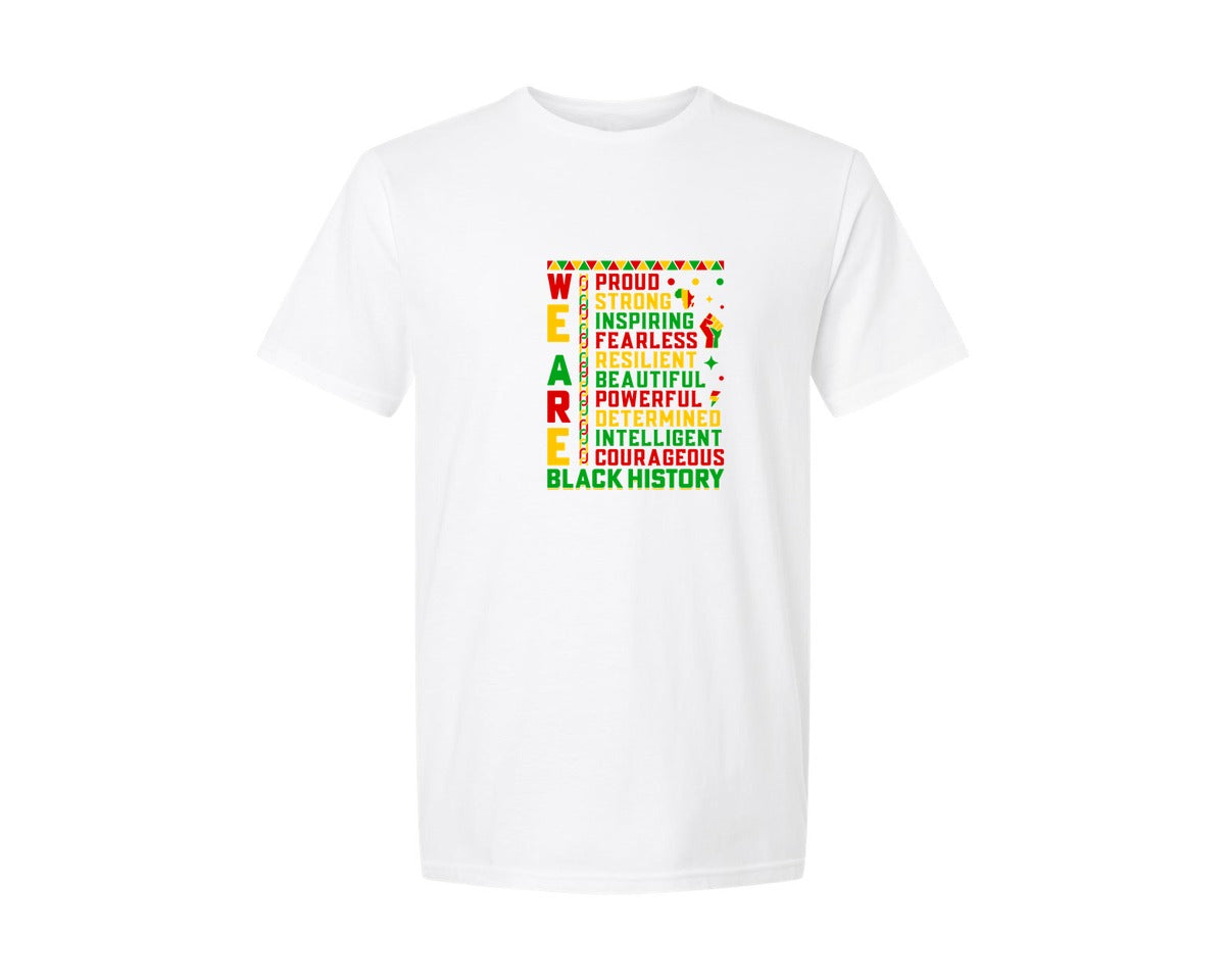 brand:Generic|color:White|We Are Black History Youth T Shirt Graphic T-Shirt