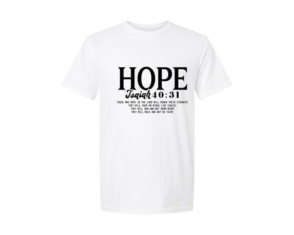 brand:Generic|color:White|Hope Christian Bible Verse 2 Graphic T-Shirt