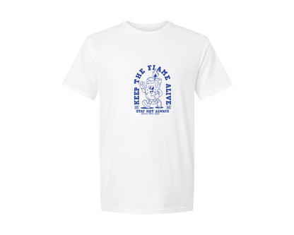 brand:Generic|color:White|Cartoon Candle Illustration Print Design Graphic T-Shirt
