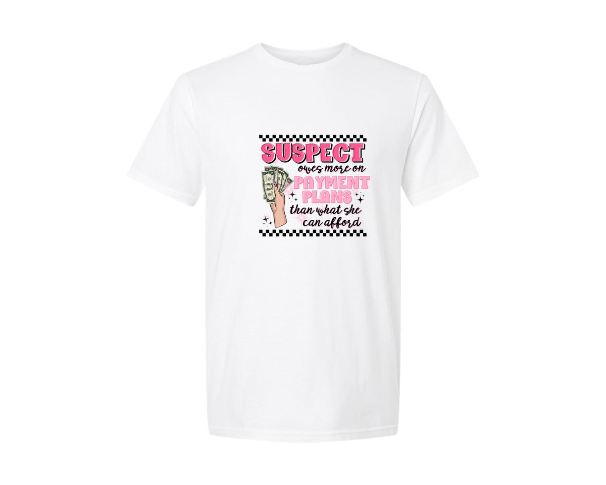 brand:Generic|color:White|Suspect 2 Graphic T-Shirt