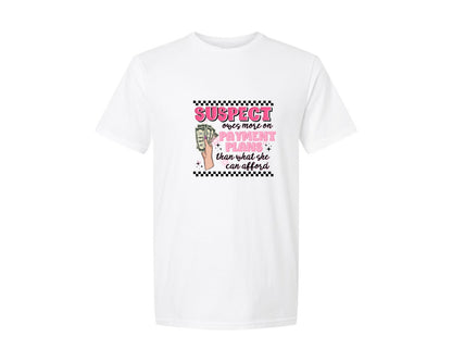 brand:Generic|color:White|Suspect 2 Graphic T-Shirt