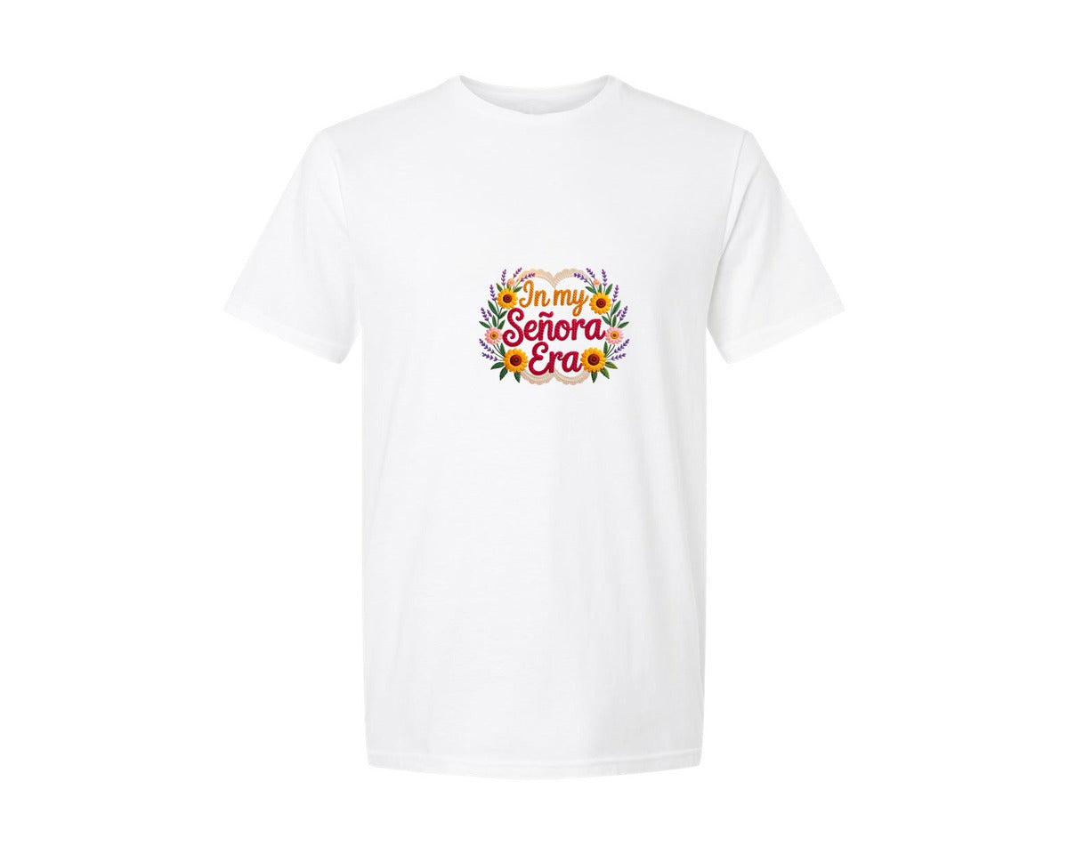 brand:Generic|color:White|In My Senora Era Graphic T-Shirt