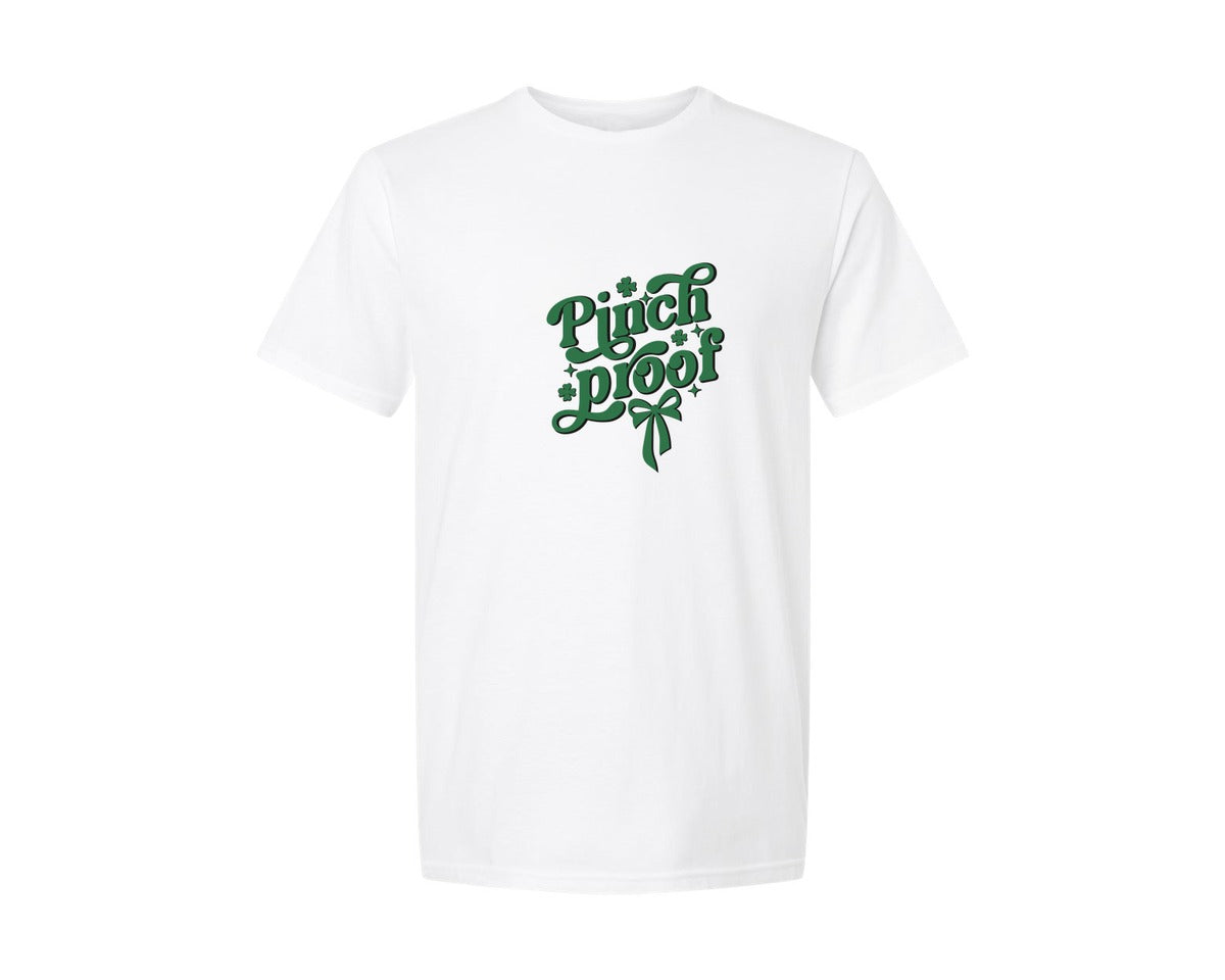 brand:Generic|color:White|Pinch Proof Funny St Patricks Day Graphic T-Shirt
