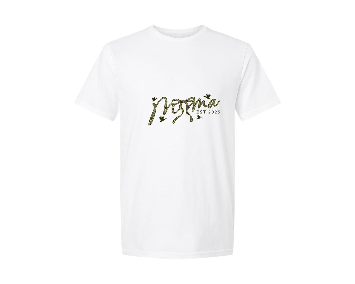 brand:Generic|color:White|Camo Mama Bow Duck Hunting Mama Graphic T-Shirt