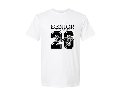 brand:Generic|color:White|Senior 2026 9 Graphic T-Shirt
