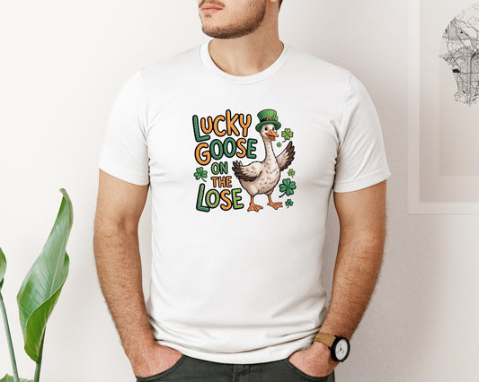 Lucky Goose On The Loose Pngst Patricks Graphic T-Shirt