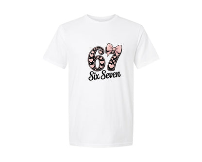 brand:Generic|color:White|Valentine Day 67 67 Meme Val 6 Graphic T-Shirt
