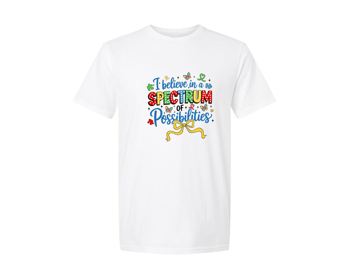 brand:Generic|color:White|Spectrum Of Possibilities Graphic T-Shirt