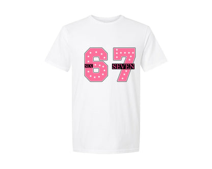 brand:Generic|color:White|Pink Floral 67 Design Valentine Graphic T-Shirt