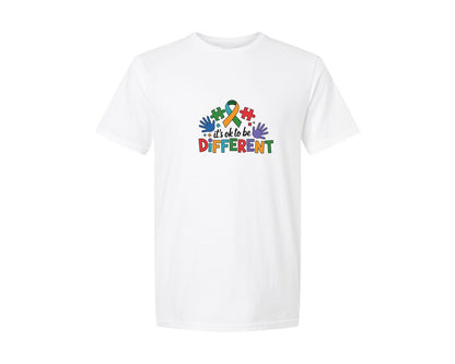 brand:Generic|color:White|Its Ok To Be Different Autism Shirt Graphic T-Shirt