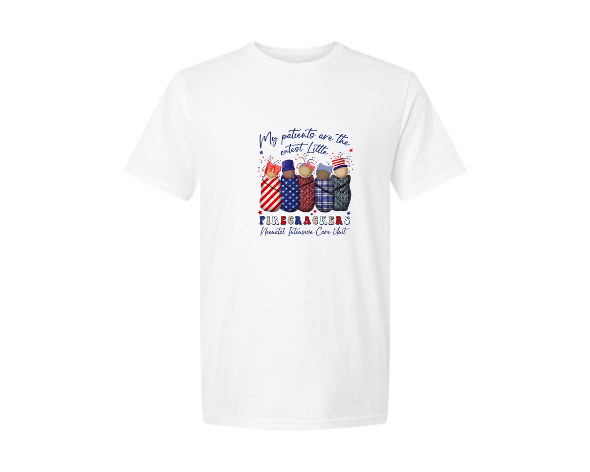 brand:Generic|color:White|Nicu Firecrackers Nicu Graphic T-Shirt