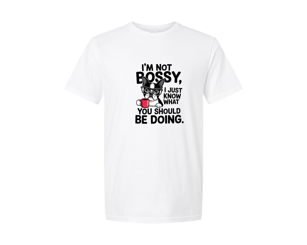 brand:Generic|color:White|Sarcastic Funny Dog Sassy Im Not Bossy 3 Graphic T-Shirt