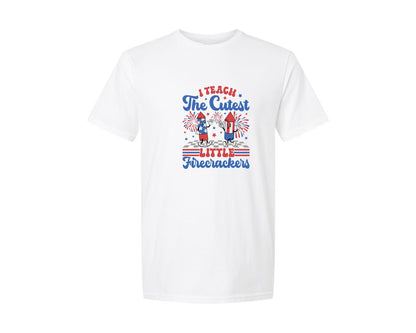 brand:Generic|color:White|I Teach The Cutest Firecrackers 2 Graphic T-Shirt