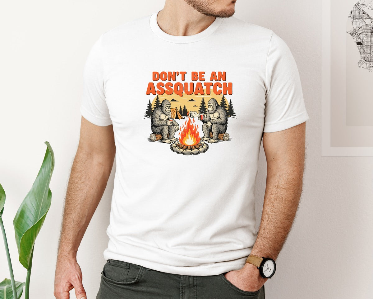 brand:Bella Canvas|color:White|Funny Camping Hiking 2 Graphic T-Shirt