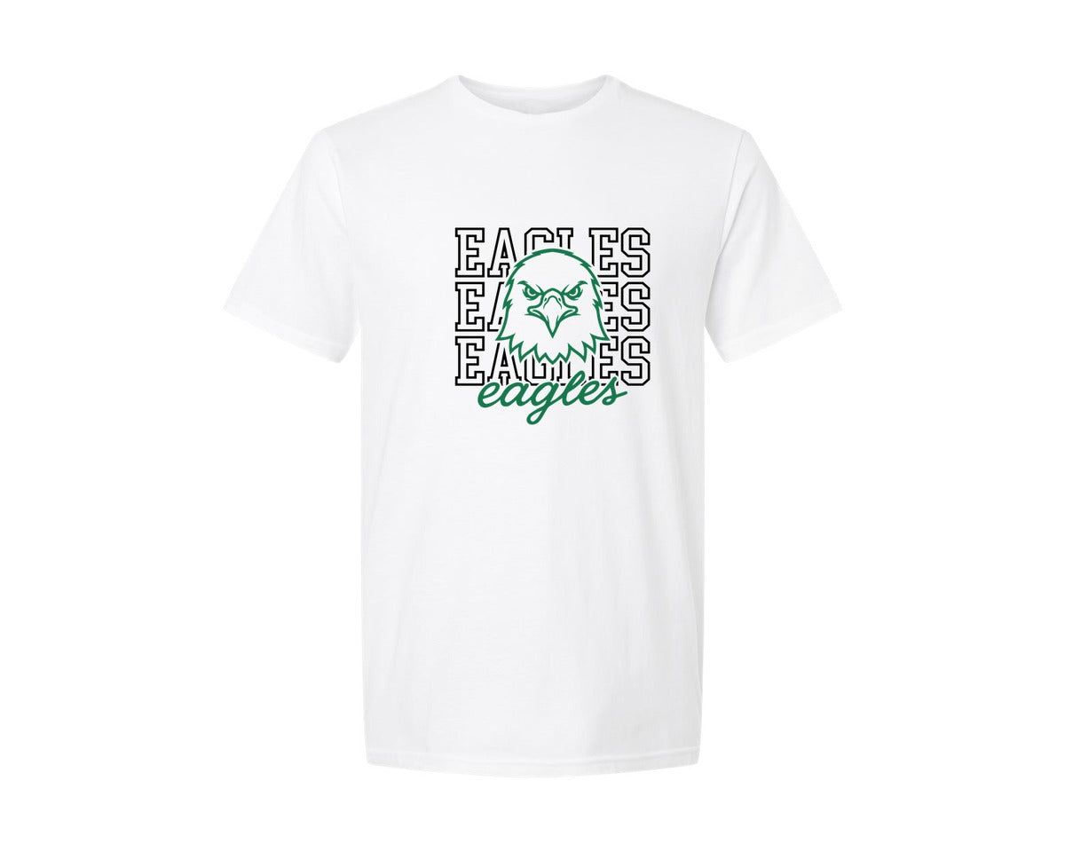 brand:Generic|color:White|Eagles Eagles Mascot Graphic T-Shirt