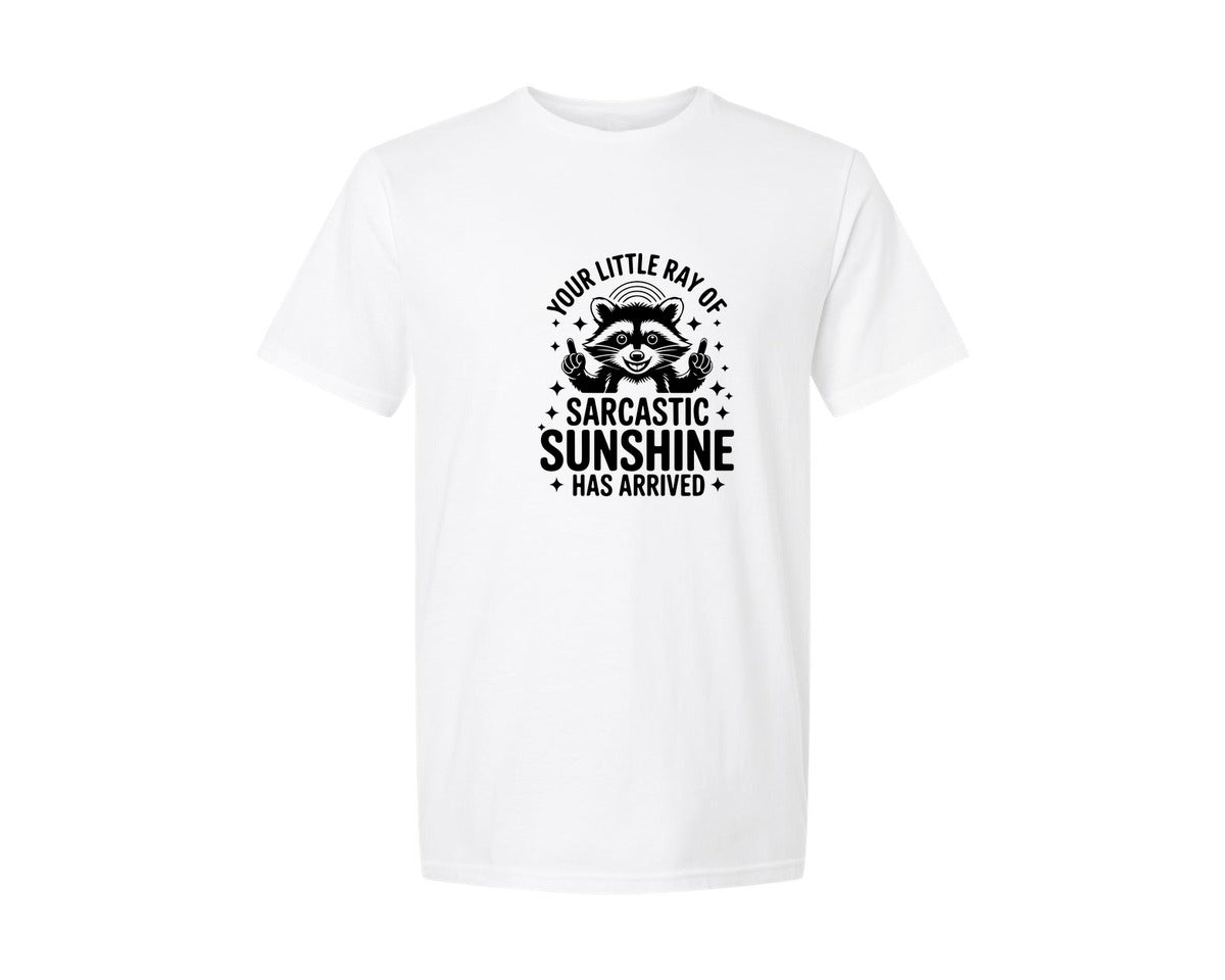 brand:Generic|color:White|Funny Raccoon Sarcastic Saying Quote Graphic T-Shirt