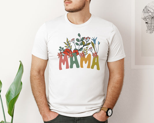 Mama Shirt Wildflowers Mama Shirt Graphic T-Shirt