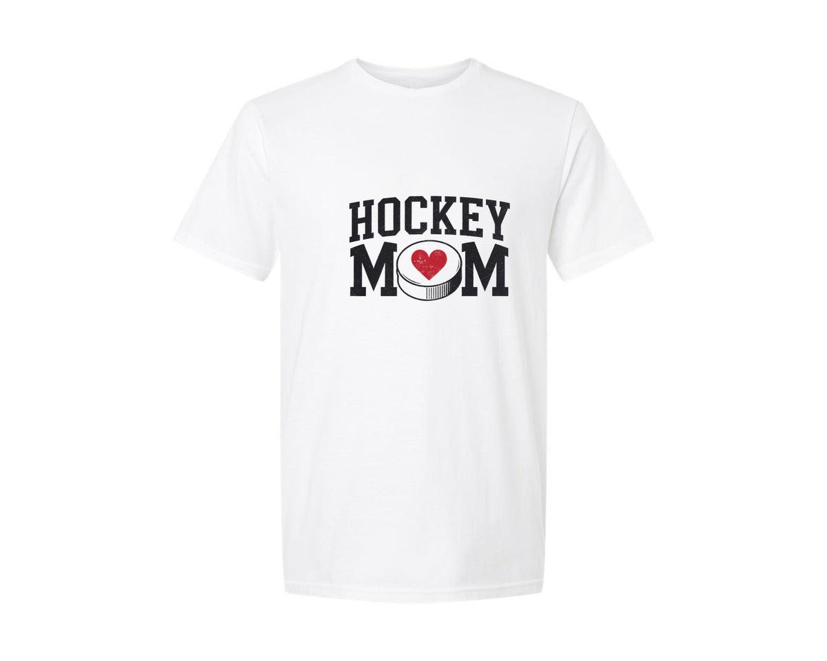 brand:Generic|color:White|Vintage Retro Hockey Mom Graphic T-Shirt