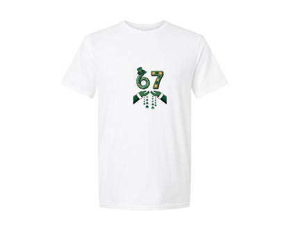 brand:Generic|color:White|St Patricks Day 67 Six Seven Graphic T-Shirt