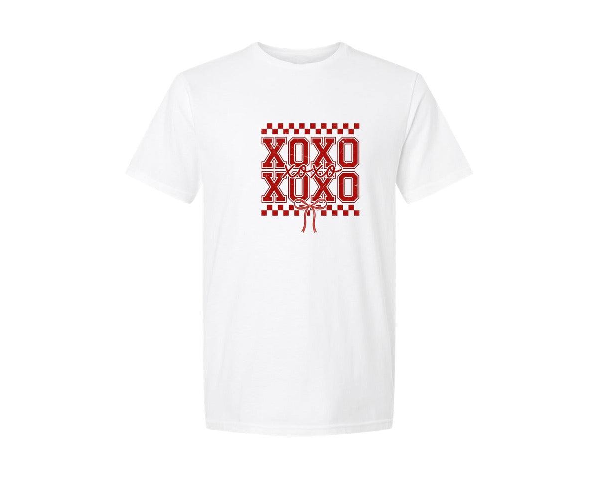 brand:Generic|color:White|Vintage Xoxo Valentine Coquette Bow Graphic T-Shirt