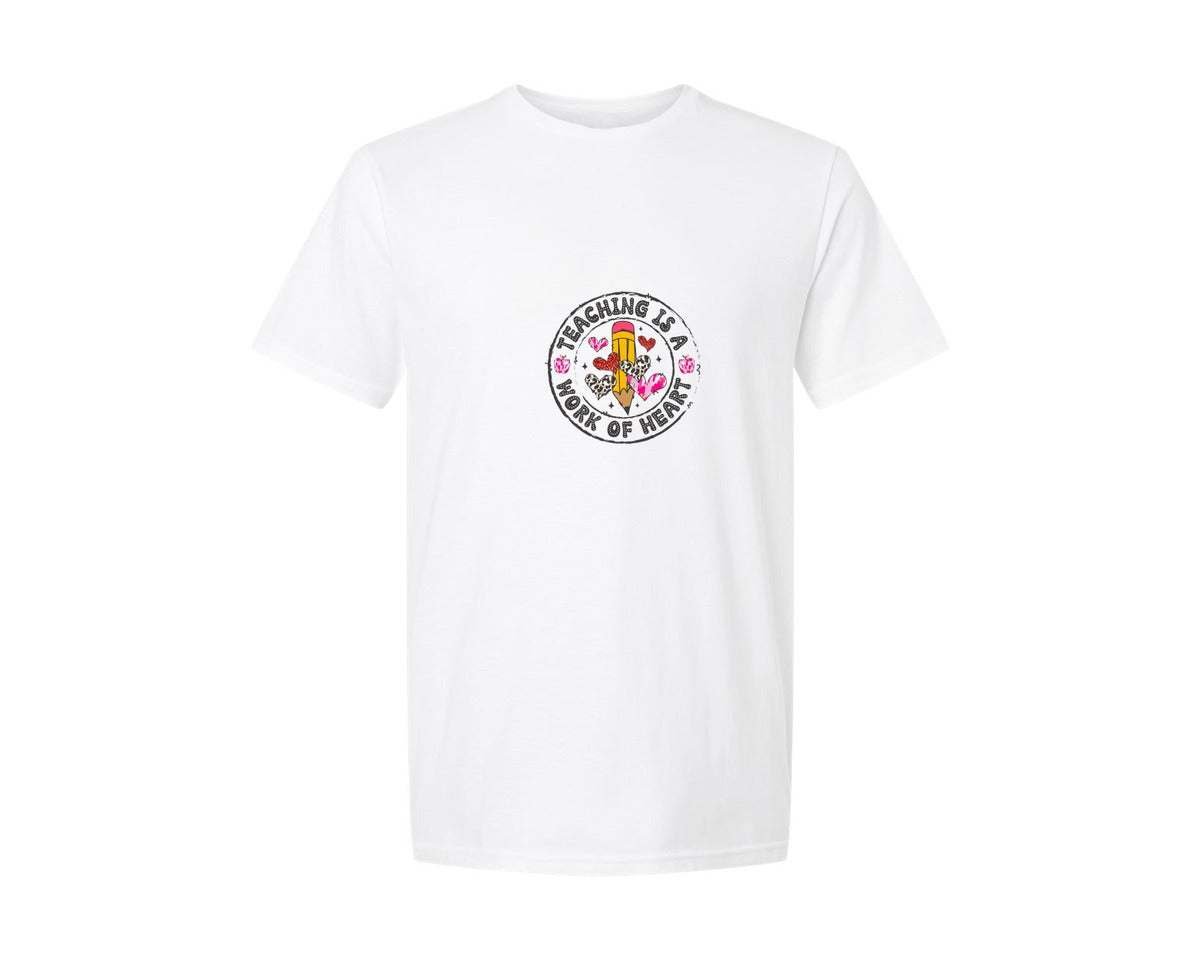 brand:Generic|color:White|Valentine Teacher Coquette Pencil 3 Graphic T-Shirt