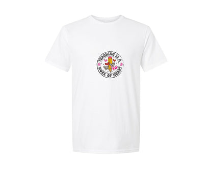 brand:Generic|color:White|Valentine Teacher Coquette Pencil 3 Graphic T-Shirt