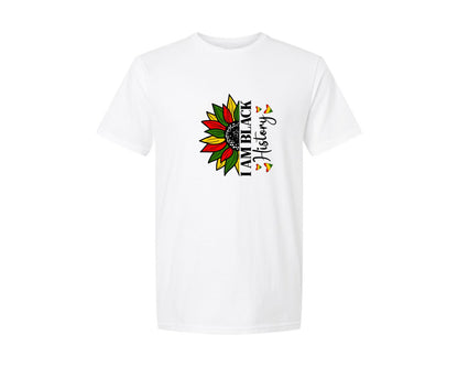 brand:Generic|color:White|African Pride I Am Black History Graphic T-Shirt