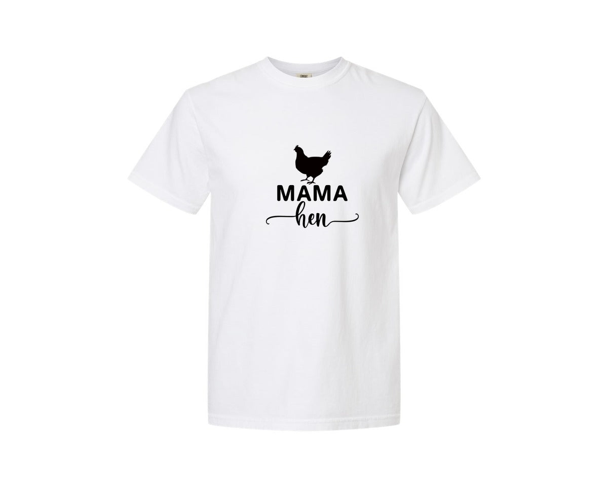brand:Comfort Colors|color:White|Mama Hen 82 Graphic T-Shirt