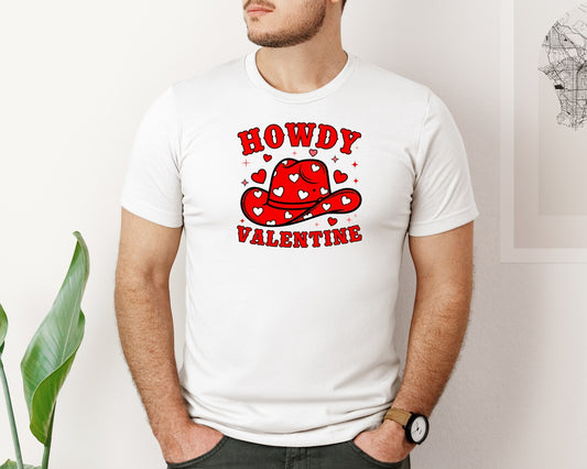 Howdy Cowboy Valentine Western Design Graphic T-Shirt