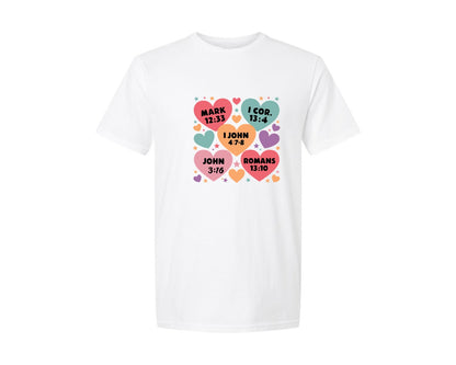 brand:Generic|color:White|Valentines Day Design Christian Graphic T-Shirt