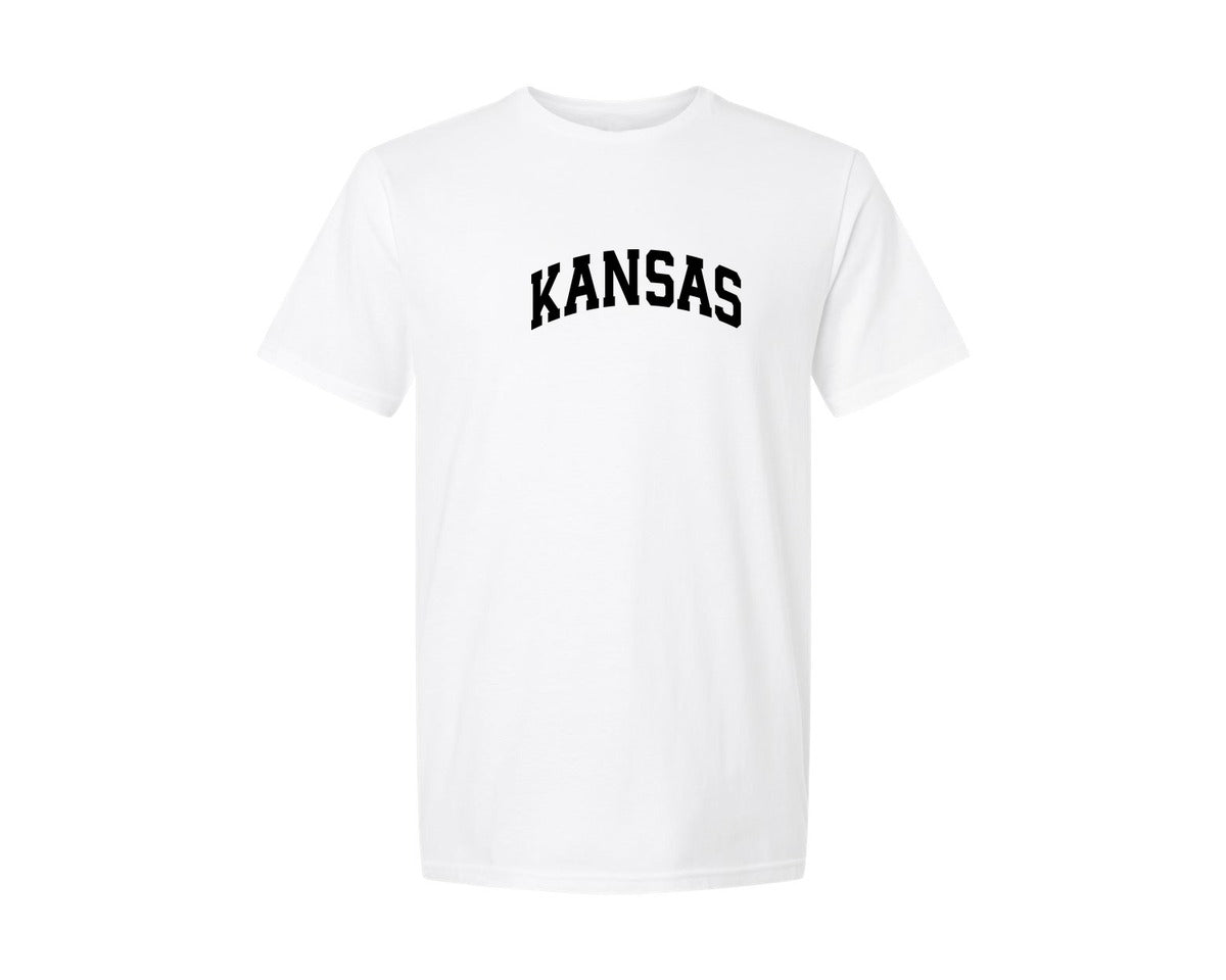 brand:Generic|color:White|Kansas Usa City State Shirt Graphic T-Shirt