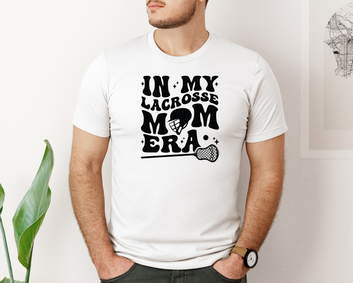 brand:Bella Canvas|color:White|In My Lacrosse Mom Era Sport Mom Graphic T-Shirt