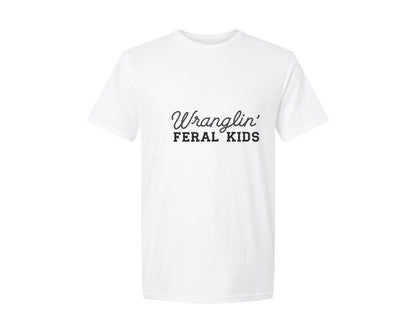 brand:Generic|color:White|Wranglin Feral Kids 4 Graphic T-Shirt