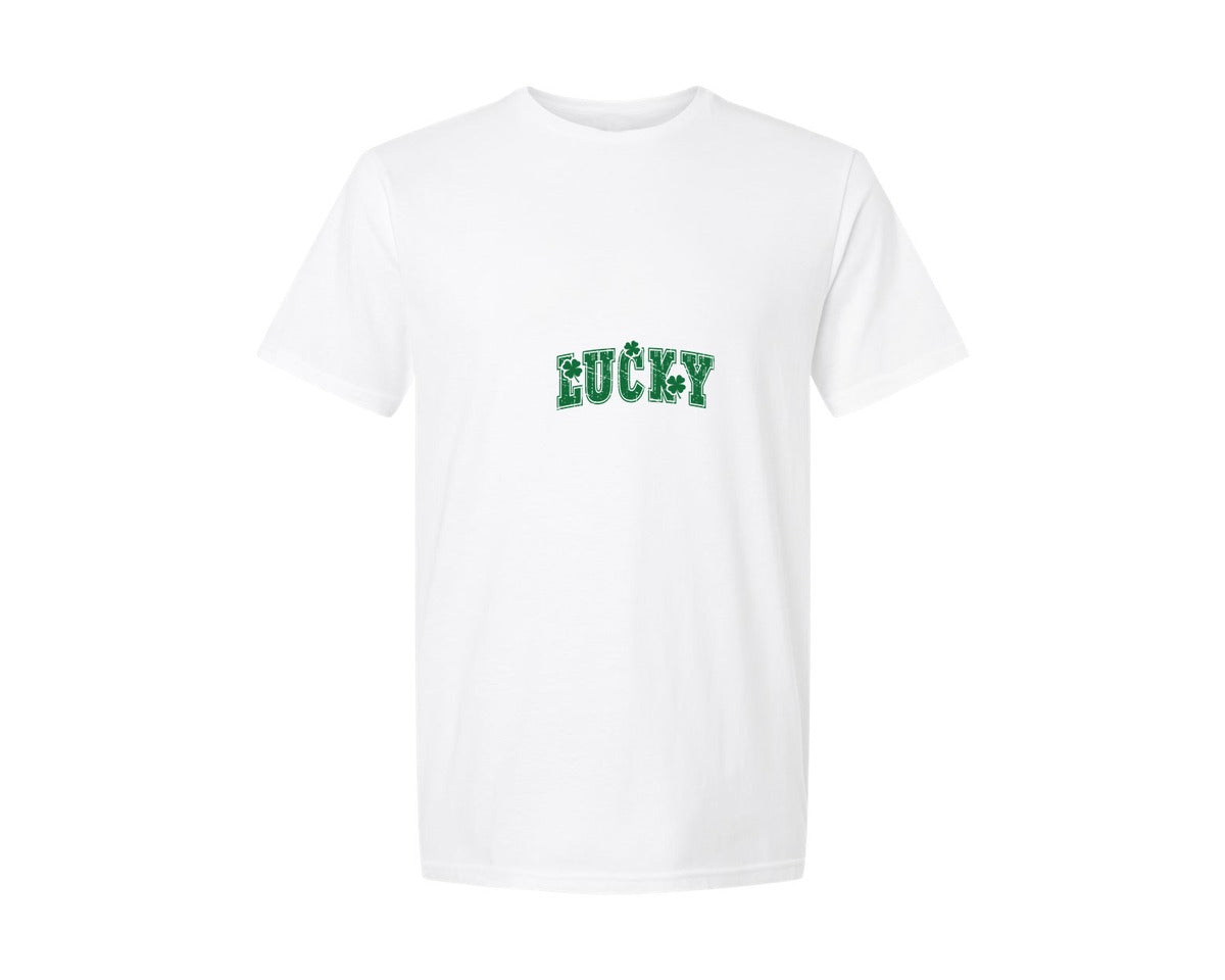 brand:Generic|color:White|St Patricks Day Lucky 10 Graphic T-Shirt