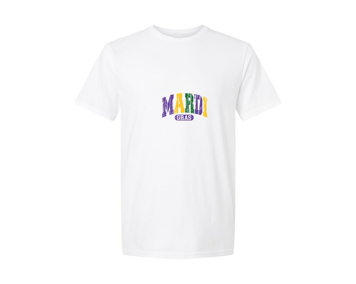 brand:Generic|color:White|Mardi Gras Mardi Gras 5 Graphic T-Shirt