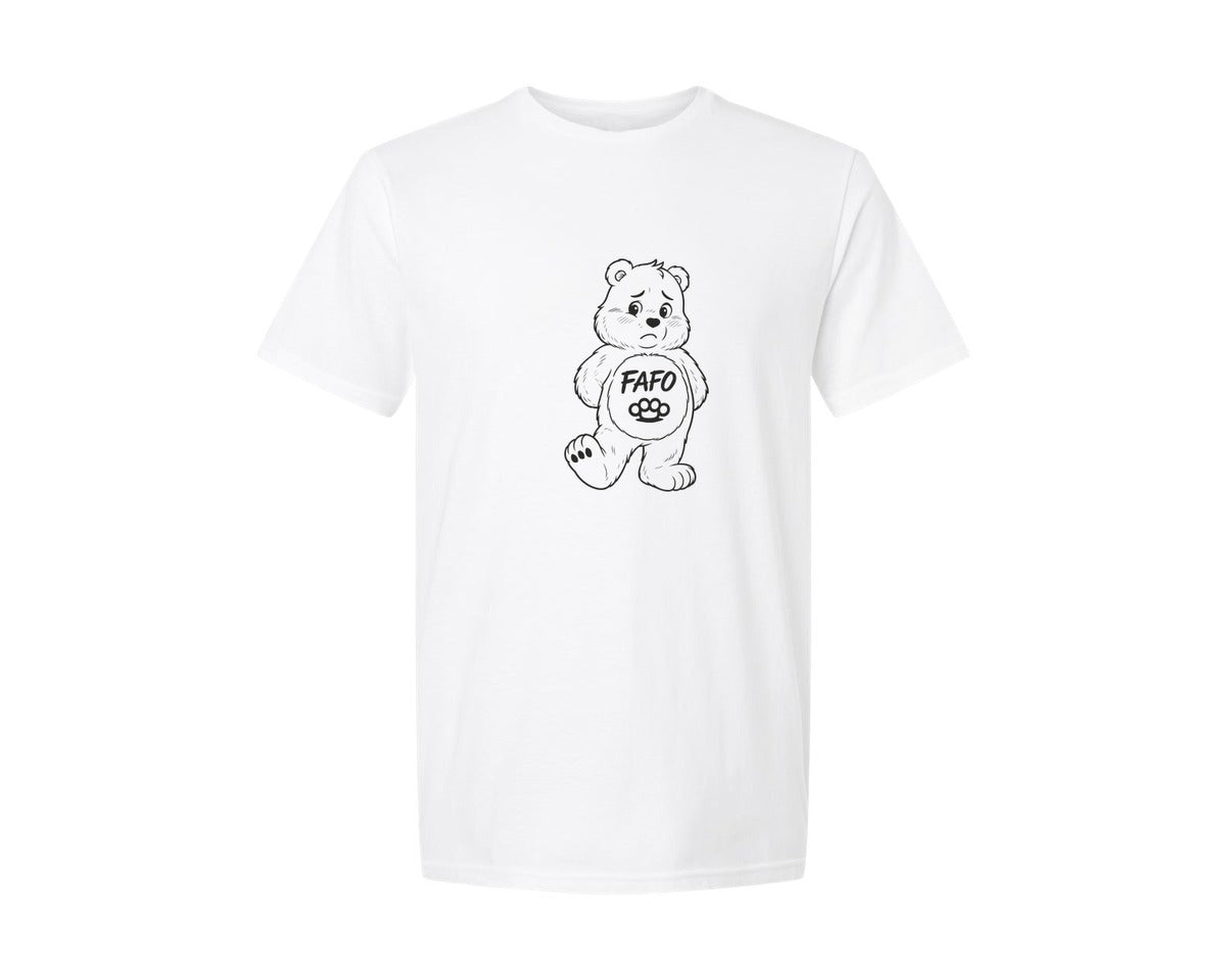 brand:Generic|color:White|Fafo Brass Knuckles Cheeky Humor Sarcasm Graphic T-Shirt