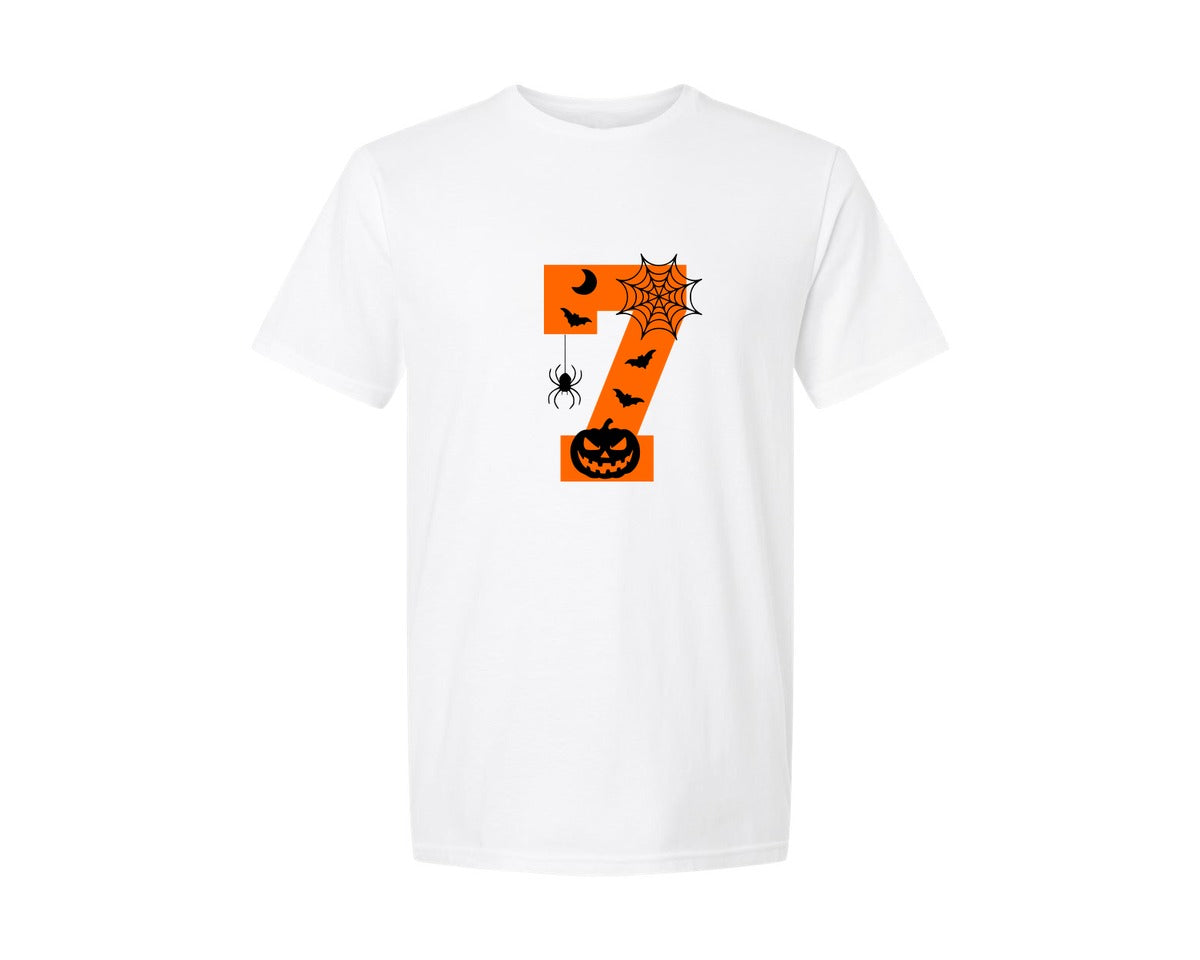 brand:Generic|color:White|6 7 Halloween Design Set Graphic T-Shirt