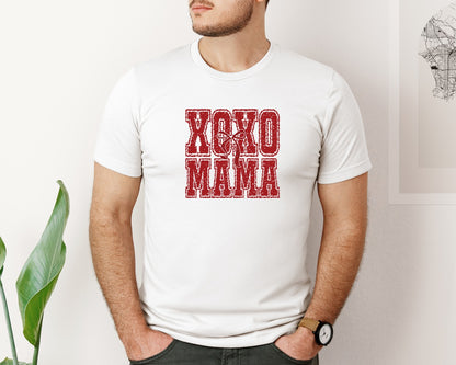 brand:Bella Canvas|color:White|Xoxo Mama Pngcoquette Valentine Mama Graphic T-Shirt