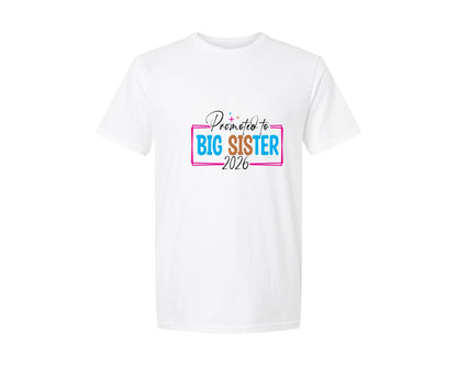 brand:Generic|color:White|Promoted To Big Sister 62 Graphic T-Shirt