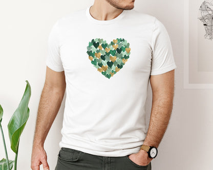 brand:Bella Canvas|color:White|Hand Painted St Patricks Day Love Graphic T-Shirt