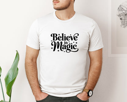 brand:Bella Canvas|color:White|Believe In Magic Christmas 2 Graphic T-Shirt