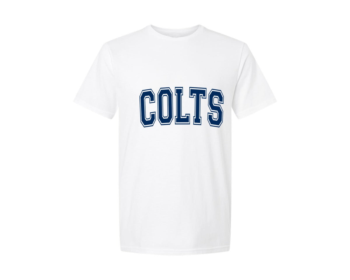 brand:Generic|color:White|Colts Football Team Graphic T-Shirt