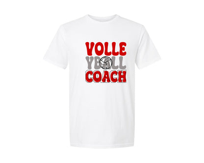 brand:Generic|color:White|Volleyball Coach Volleyball Mom 2 Graphic T-Shirt