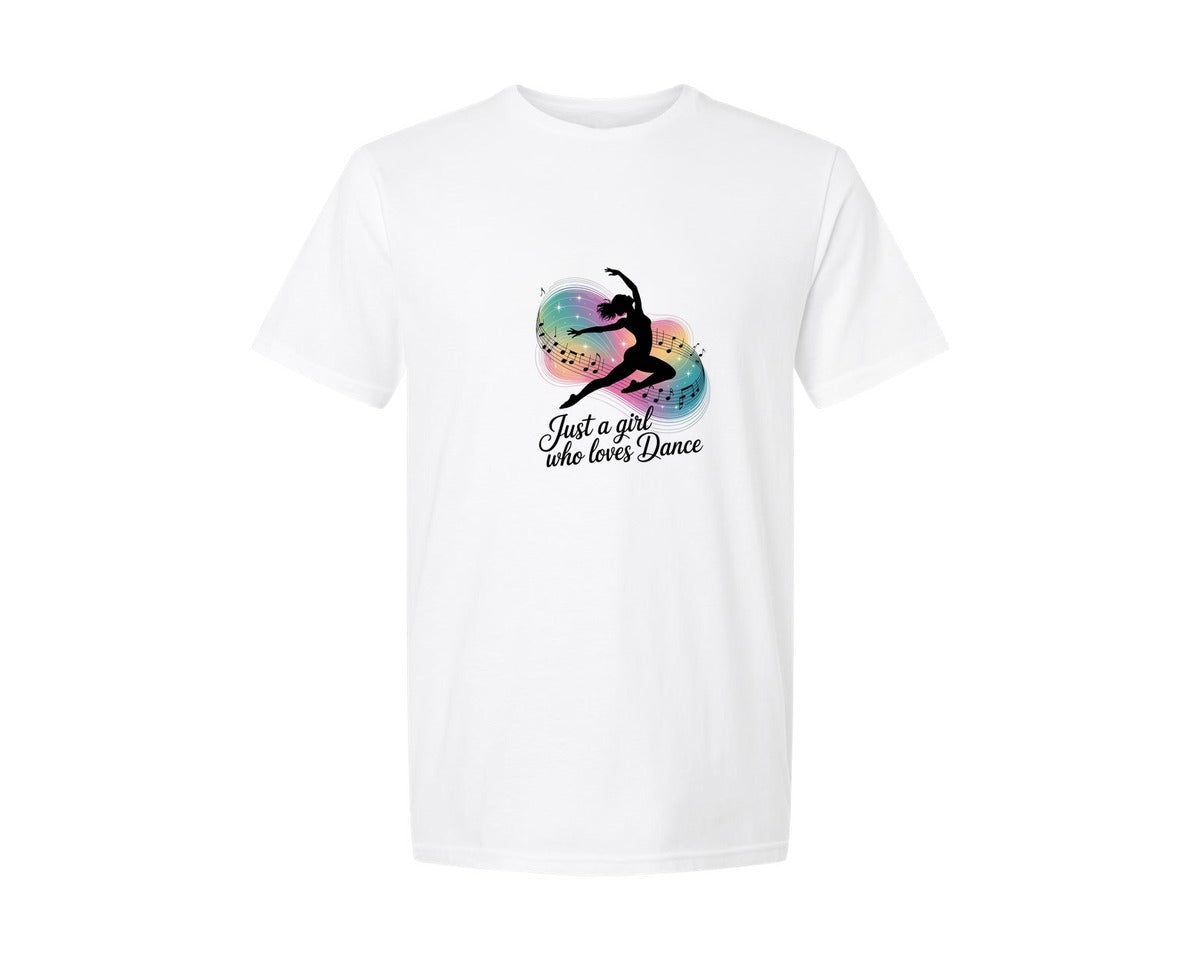 brand:Generic|color:White|Vibrant Dancer Musical Notes T Shirt Graphic T-Shirt