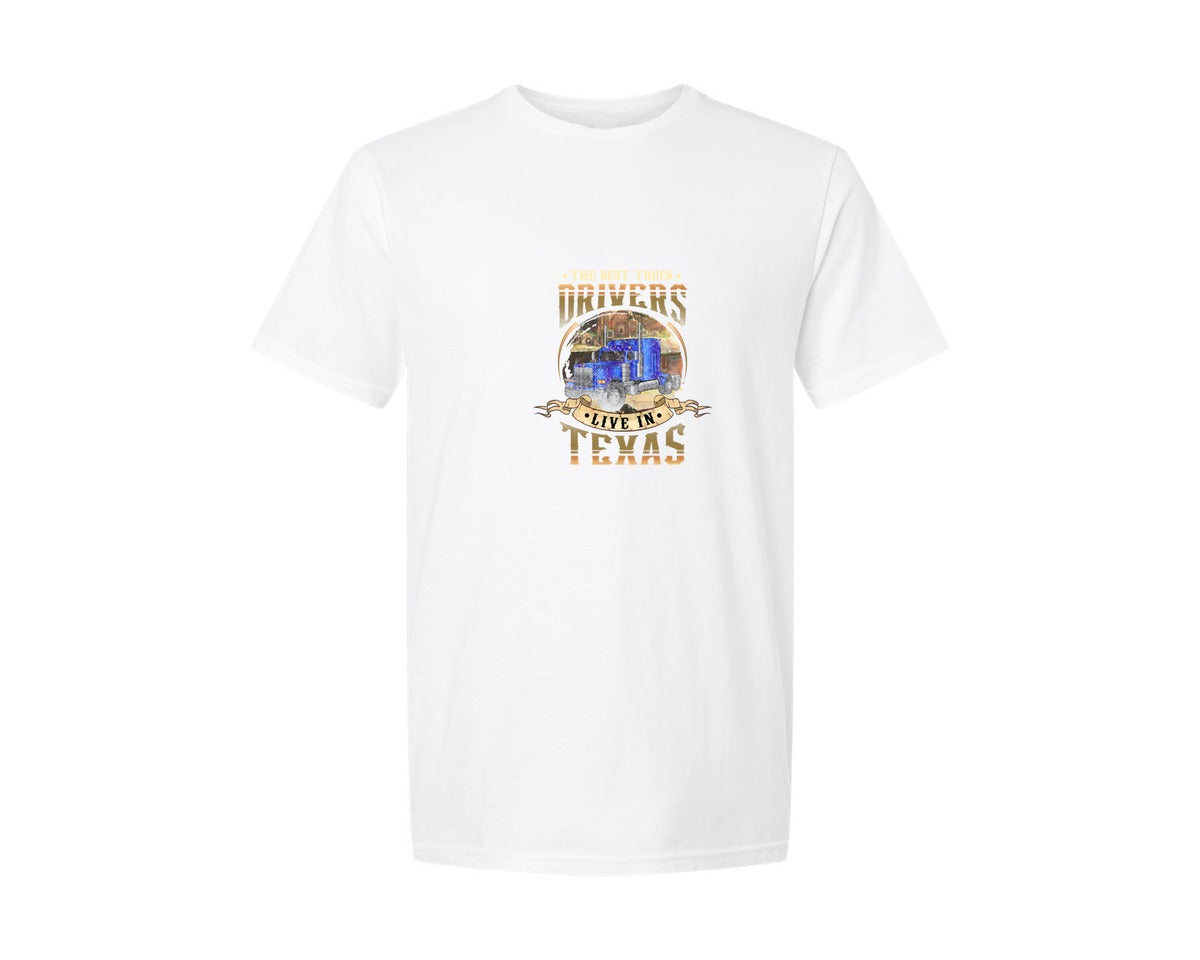 brand:Generic|color:White|American Truck Driver T Shirt Design 40 Graphic T-Shirt