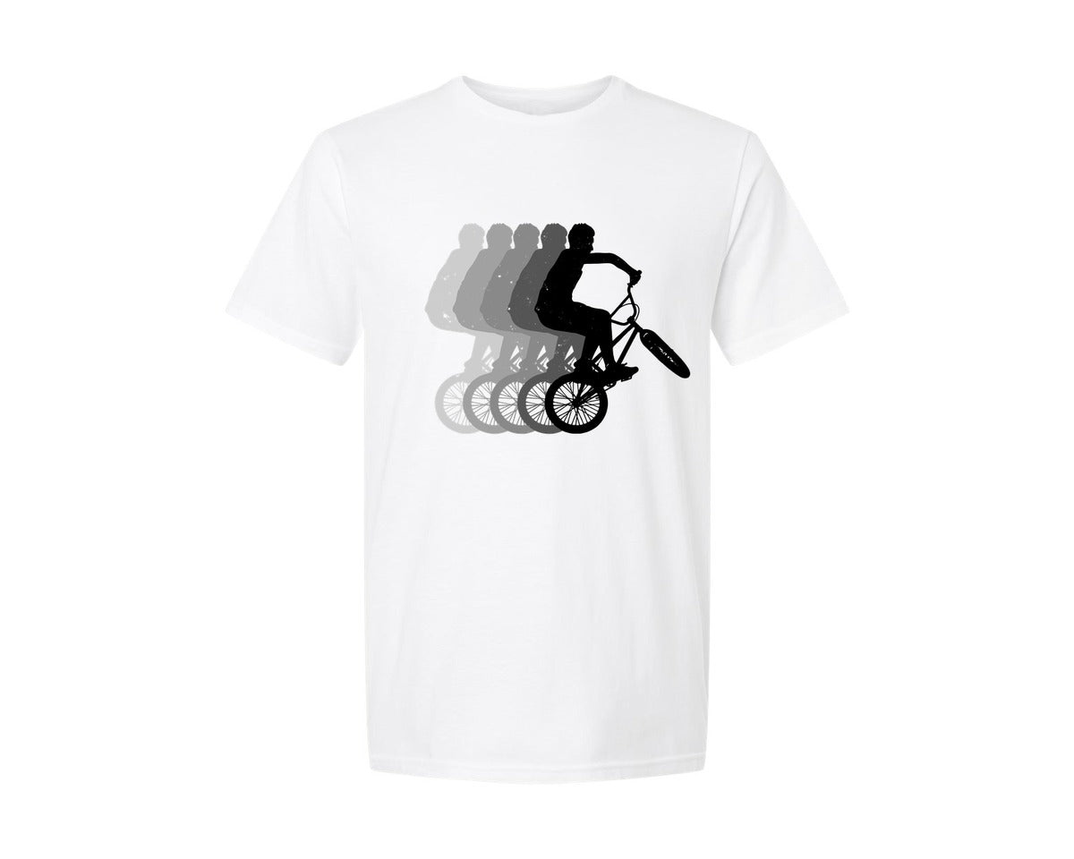 brand:Generic|color:White|Retro 1980S Bmx Bike Rider Graphic T-Shirt