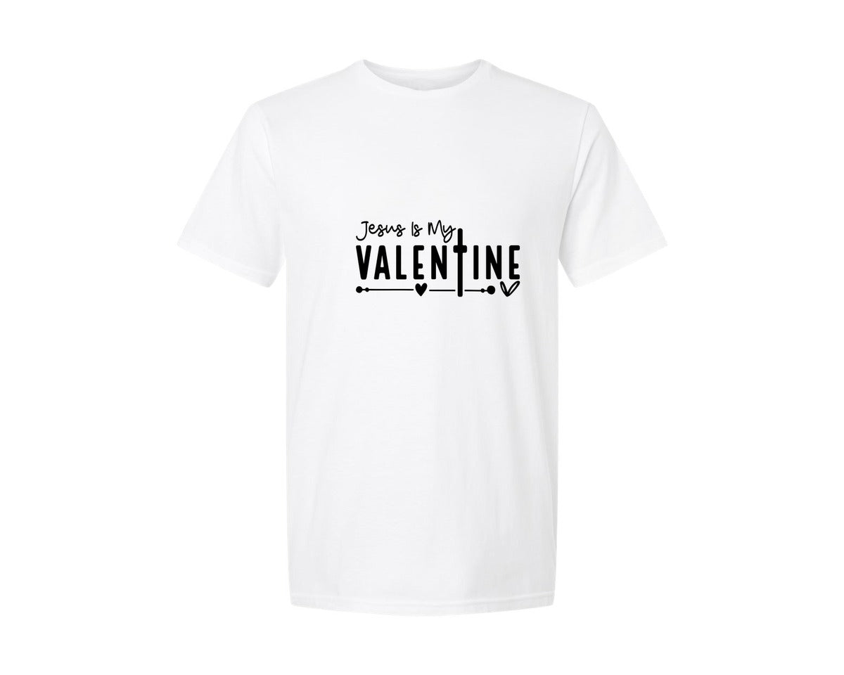 brand:Generic|color:White|Jesus Is My Valentine Jesus Graphic T-Shirt