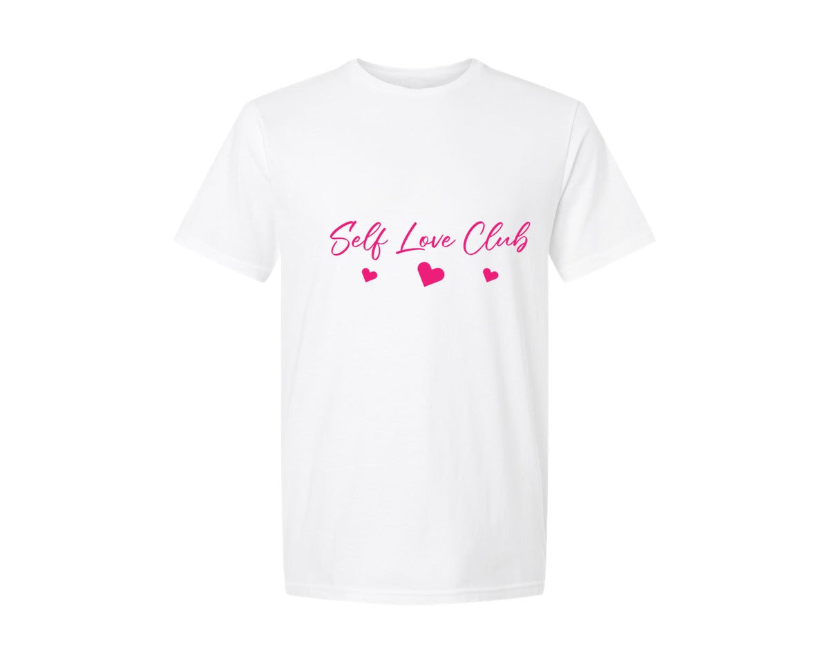 brand:Generic|color:White|Self Love Club T Shirt Design Graphic T-Shirt